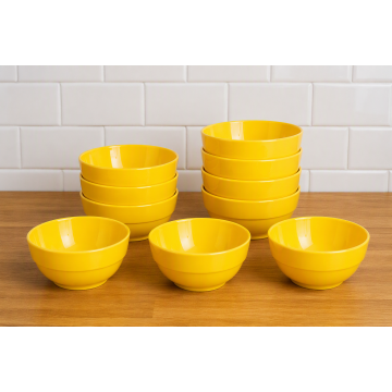 Harfield Dishes-Pk 10-Yellow
