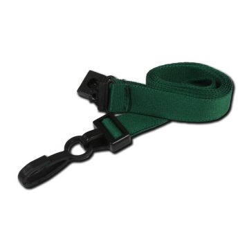 Deluxe Breakaway Lanyard 15mm - Green - Pack of 10