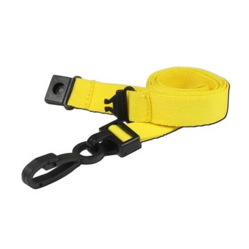 Deluxe Breakaway Lanyard 15mm - Yellow - Pack of 10