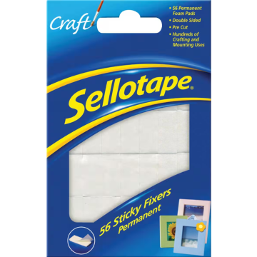 Sellotape Sticky Fixers - Permanent - Pack of 56 Stickers