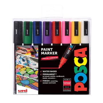Uni Posca Marker PC-5M 8 Standard Colours