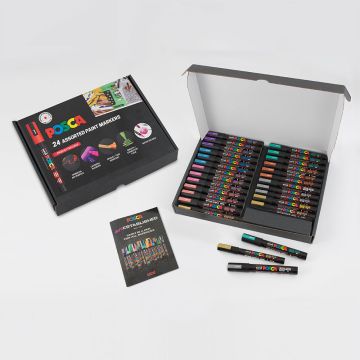 Posca PC Pack of 24 Assorted Metallics
