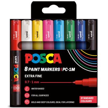 Uni Posca Marker PC-1M 8 Standard Colours