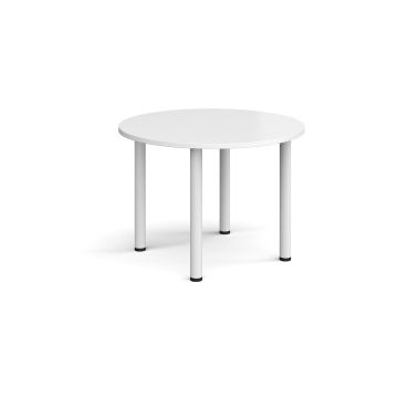 Radial Leg Table dia. 1000mm - White - White Frame
