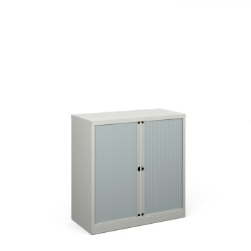 Bisley Tambour Storage Cupboard - Goose Grey - 1000mm