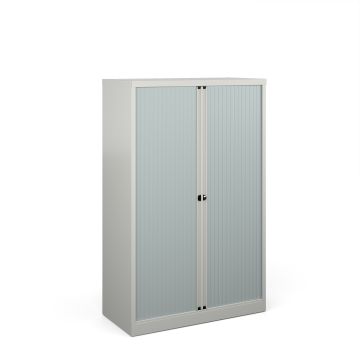 Bisley Tambour Storage Cupboard - Goose Grey - 1570mm