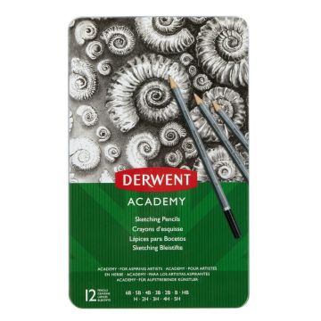 Derwent Academy Sketching Pencils Tin - Pack of 12