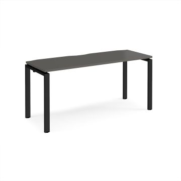 Adapt Single Desk 1600x600mm - Grey/Black Frame