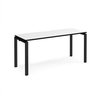 Adapt Single Desk 1600x600mm - White/Black Frame