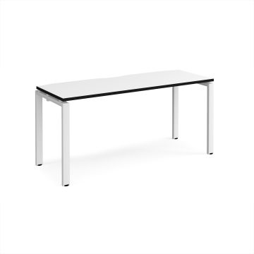 Adapt Single Desk 1600x600mm - White/White Frame