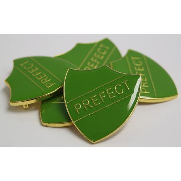 Prefect Shield Badge - Green - Pack of 10