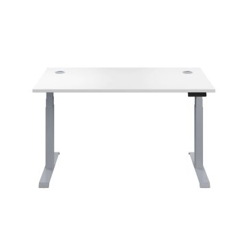 Economy Sit Stand Desk 1400 x 800 mm - Silver - White