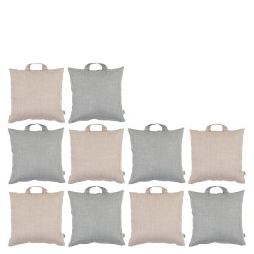 Carry Cushions Natural/Grey - Pack of 10