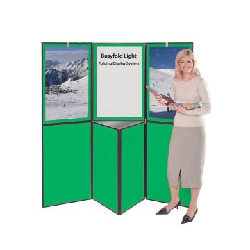Busyfold Light 7 Panel Folding Kit With Triangular Shelf Header & Carry Bag - Green