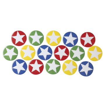 Star Button Badges - Pack of 40