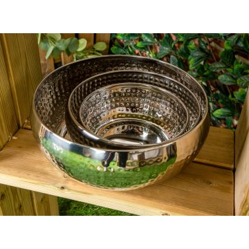 Hammered Silver Bowls - Pack of 3