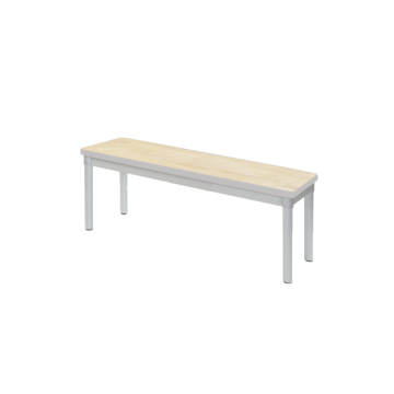 Galt Dining Bench Silver Frame - Maple - L 1000 x W 330 mm