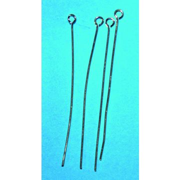 Jewellery Findings Silver Eye Pins - Pack of 100