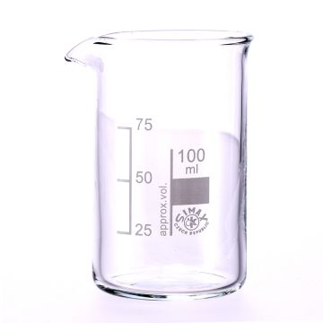 Simax Tall Form Beakers with Spout - 100ml - Pack of 10