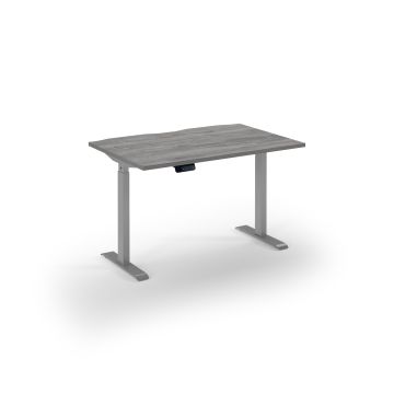 Elev8 Economy Single Motor Sit Stand Desk - Grey Oak - 1200