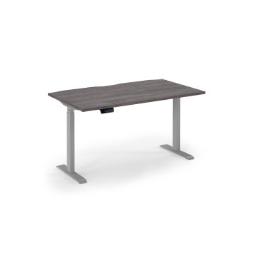 Elev8 Economy Single Motor Sit Stand Desk - Grey Oak - 1400