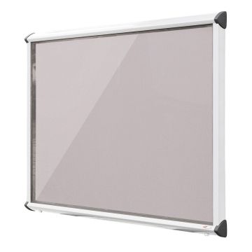 Shield Exterior Showcase 1050 x 1012mm - White Frame/Light Grey