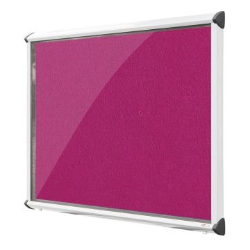 Shield Exterior Showcase 1050 x 1012mm - White Frame/Magenta