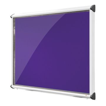 Shield Exterior Showcase 1050 x 1012mm - White Frame/Purple