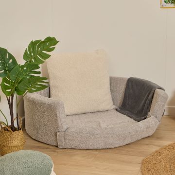 Cosy Cuddle Pod in Grey Boucle