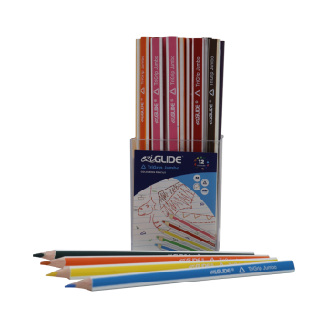 EziGlide Jumbo TriGrip Colouring Pencils - Pack of 48