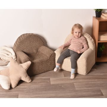 Pair of Cosy Children Boucle Armchairs