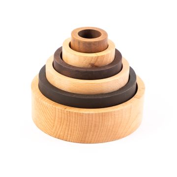 Wooden Stacking Bowls - Pack of 6