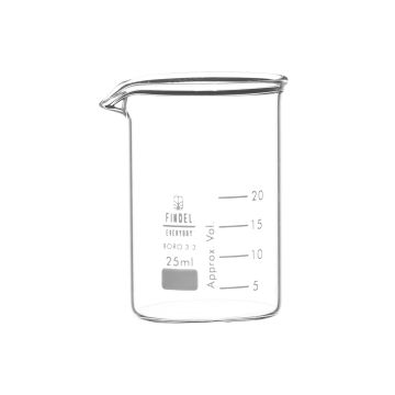 Glass Beakers- Squat Form - 25ml - Pack of 12