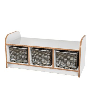Maplescape Low Storage Unit w Mirror - Grey