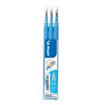 FriXion Refills 0.7mm - Sky Blue - Pack of 3