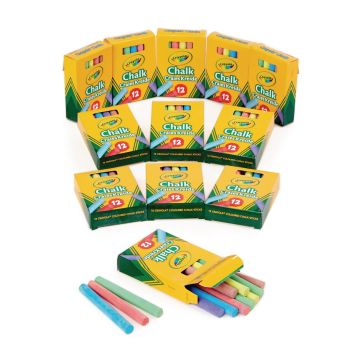Crayola Anti - Dust Chalk Assorted Pack of 144