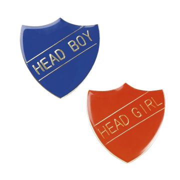 Head Girl/Boy Badges - Red and Blue - Pack of 10