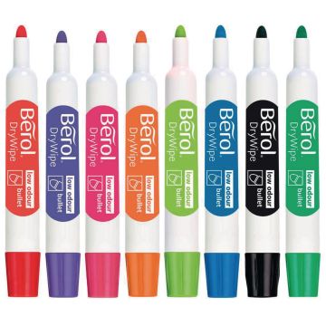 Berol Whiteboard Marker Assorted Bullet Tip - Pack of 8