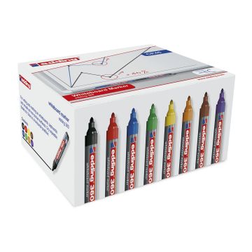 Edding 360 Whiteboard Marker Assorted Bullet Tip - Pack of 50
