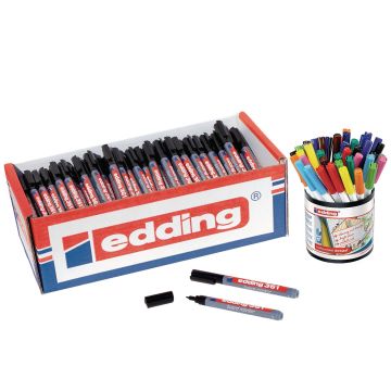 Edding 361 Whiteboard Marker Pens Black Fine Tip - Pack of 200