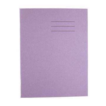 9 x 7" Exercise Book 64 Page 8mm Ruled With Margin - Purple - Pack of 100