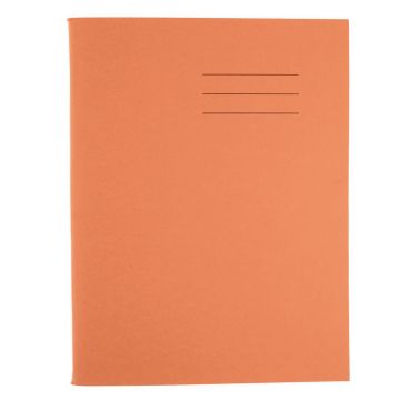 Exercise Book 9 x 7 - 80 Pages - 8mm Plain/Ruled with Margin Alternate - Orange - Pack of 100