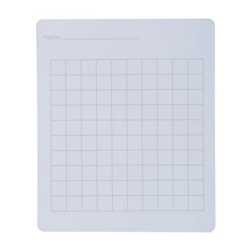 Classmates Rigid Whiteboards - Non-magnetic - A4 Gridded - Pack 10 - Pack of 10