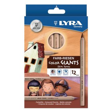 Lyra Colour Giants Skin Tone Colouring Pencils - Pack of 12