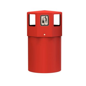Octaplus Maxi Litter Bin - 130L - Red