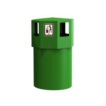 Octaplus Maxi Litter Bin - 130L - Green