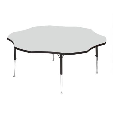 Tuf Top Flower Height Adjustable Classroom Table - 1525 x 430 to 630mm - Grey