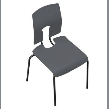 SE Ergonomic Polypropylene Chair - 260mm - Slate