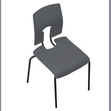 SE Ergonomic Polypropylene Chair - 430mm - Slate