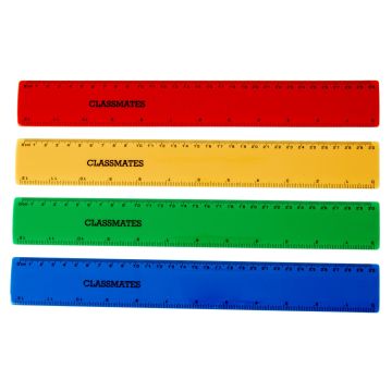 Classmates Shatter Resistant Ruler Assorted 30cm - Pack of 100